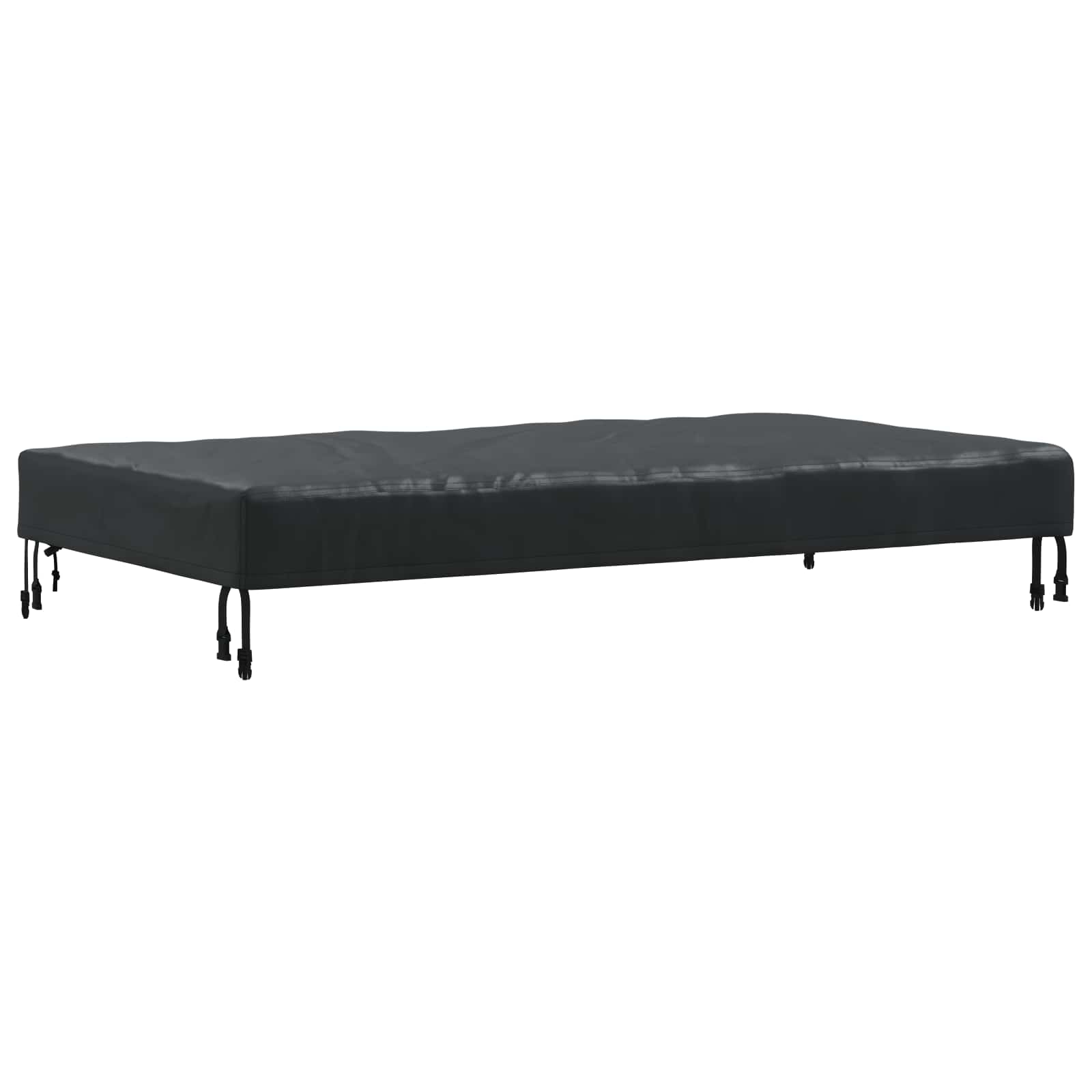 vidaXL Pokrowiec na Stół Gładki Czarny 152 x 92 x 15 cm tkanina