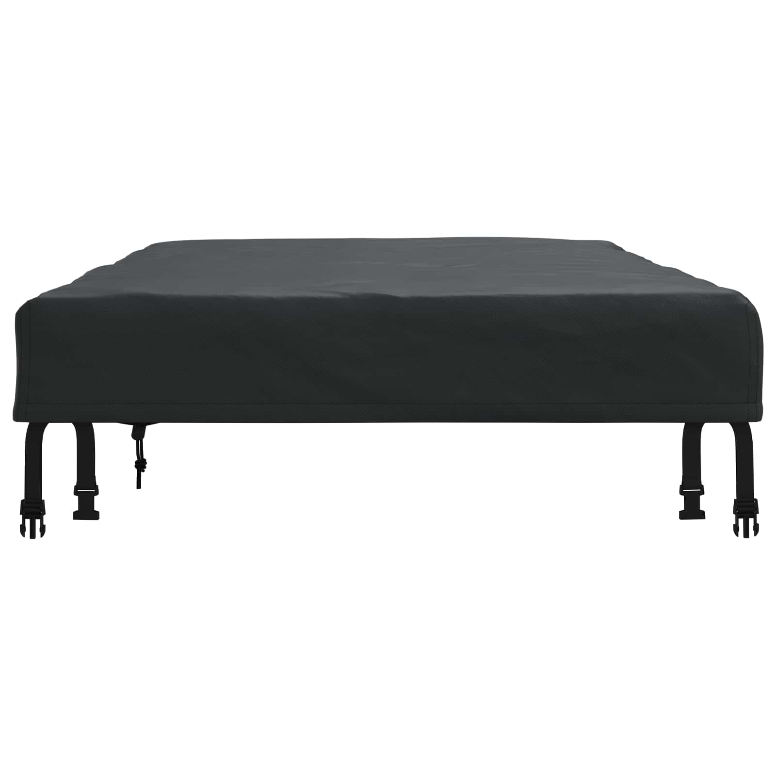 vidaXL Pokrowiec na Stół Gładki Czarny 152 x 92 x 15 cm tkanina