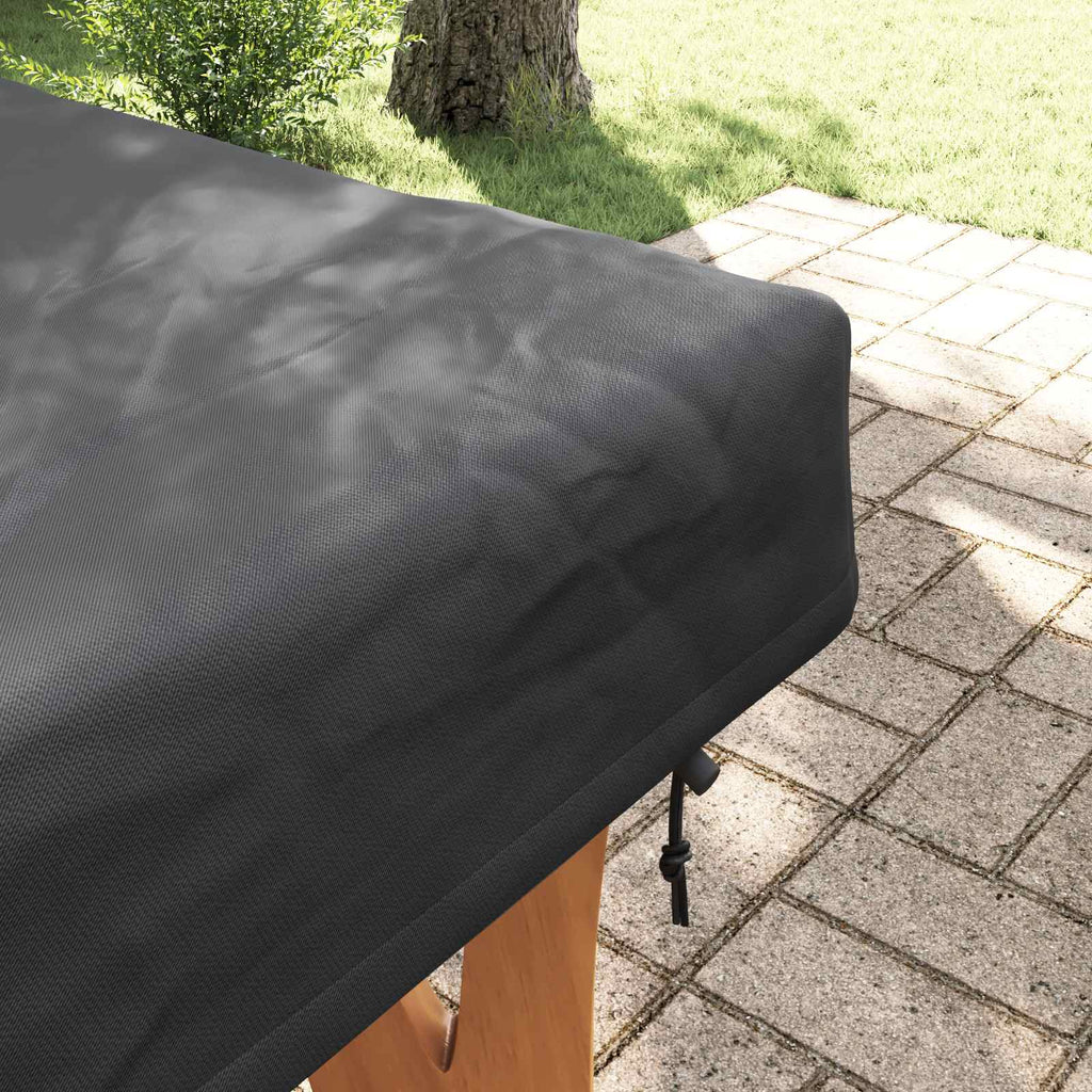 vidaXL Pokrowiec na Stół Gładki Czarny 82 x 182 x 15 cm tkanina