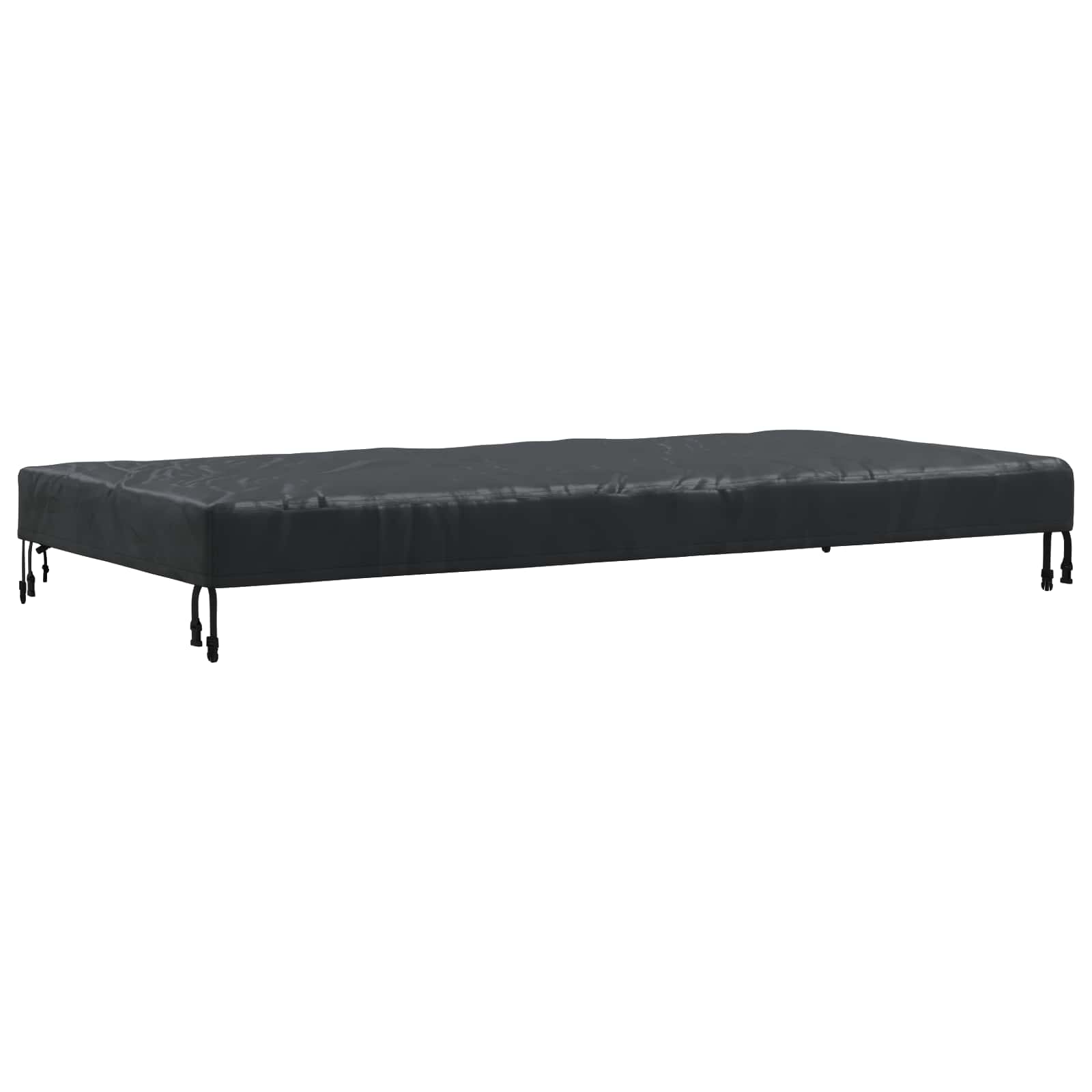 vidaXL Pokrowiec na Stół Gładki Czarny 82 x 182 x 15 cm tkanina