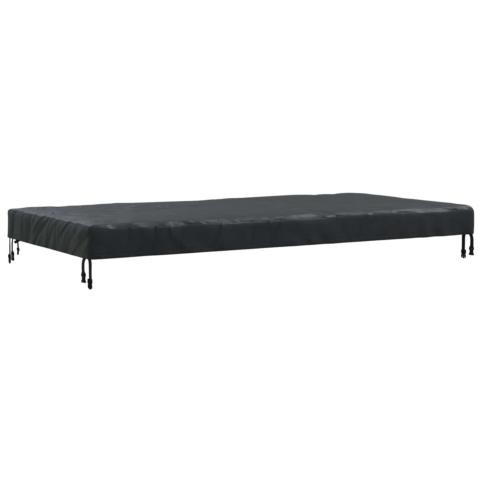 vidaXL Pokrowiec na Stół Gładki Czarny 202 x 92 x 15 cm tkanina