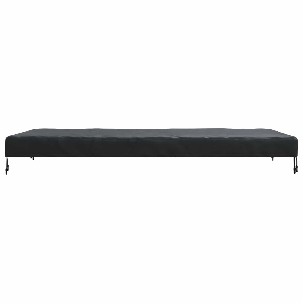 vidaXL Pokrowiec na Stół Gładki Czarny 202 x 92 x 15 cm tkanina