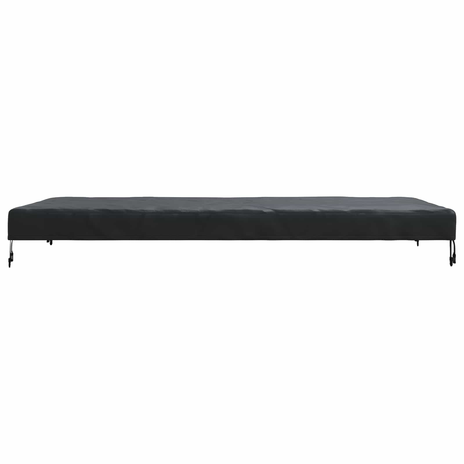 vidaXL Pokrowiec na Stół Gładki Czarny 202 x 92 x 15 cm tkanina