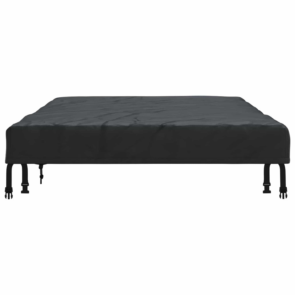 vidaXL Pokrowiec na Stół Gładki Czarny 202 x 92 x 15 cm tkanina