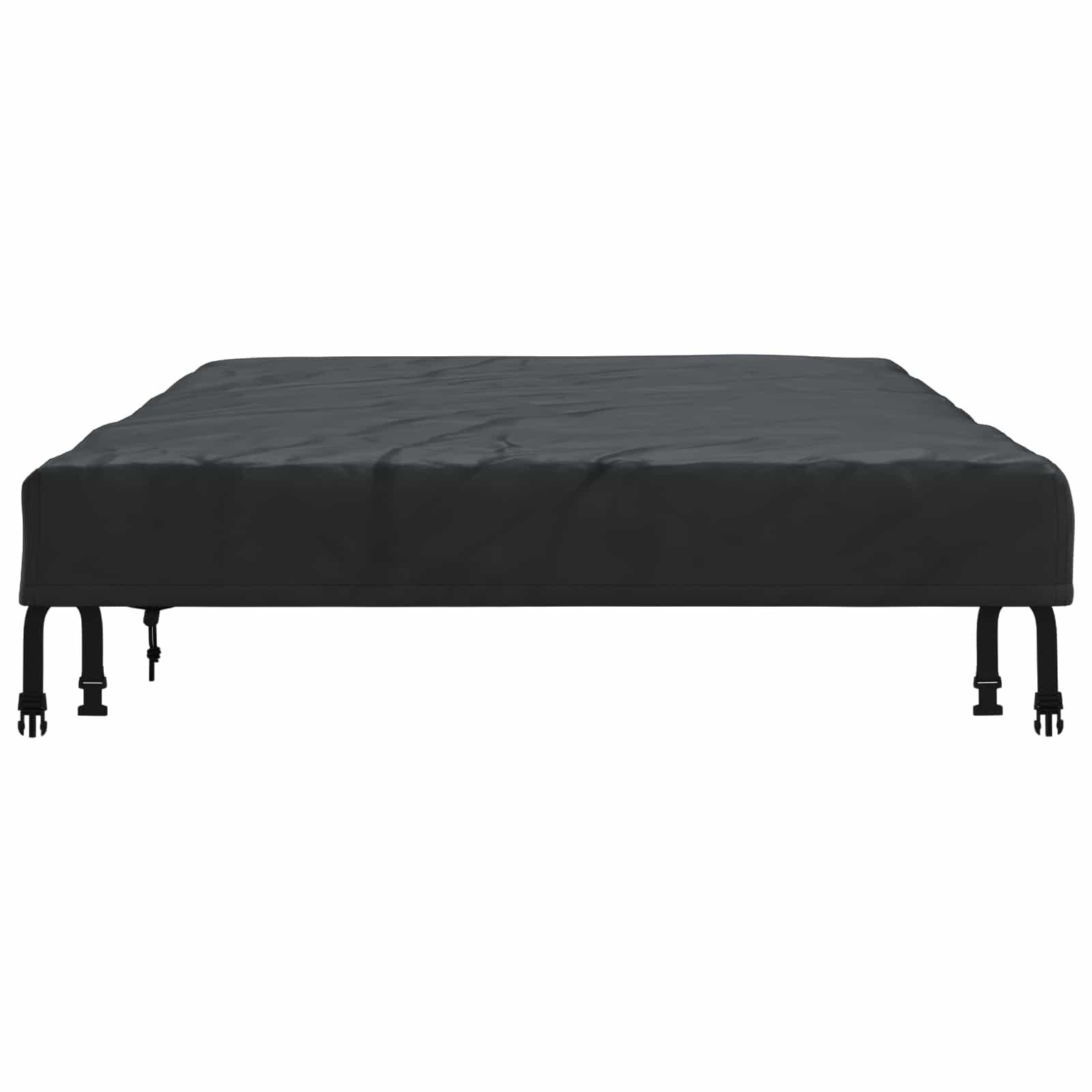 vidaXL Pokrowiec na Stół Gładki Czarny 202 x 102 x 15 cm tkanina