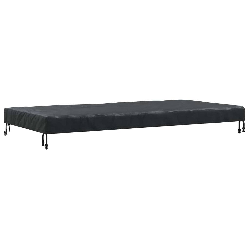 vidaXL Pokrowiec na Stół Gładki Czarny 202 x 102 x 15 cm tkanina