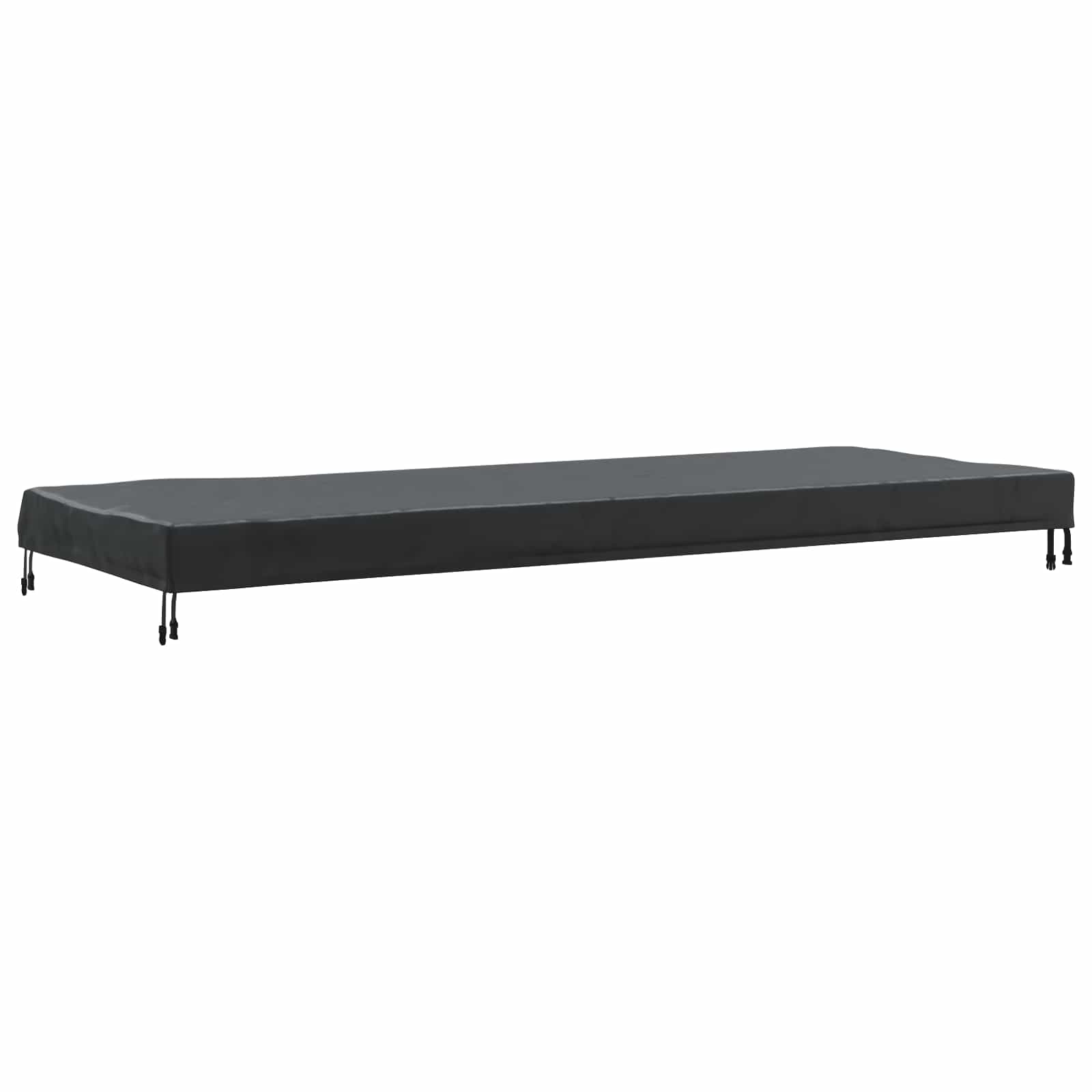 vidaXL Pokrowiec na Stół Gładki Czarny 242 x 102 x 15 cm tkanina