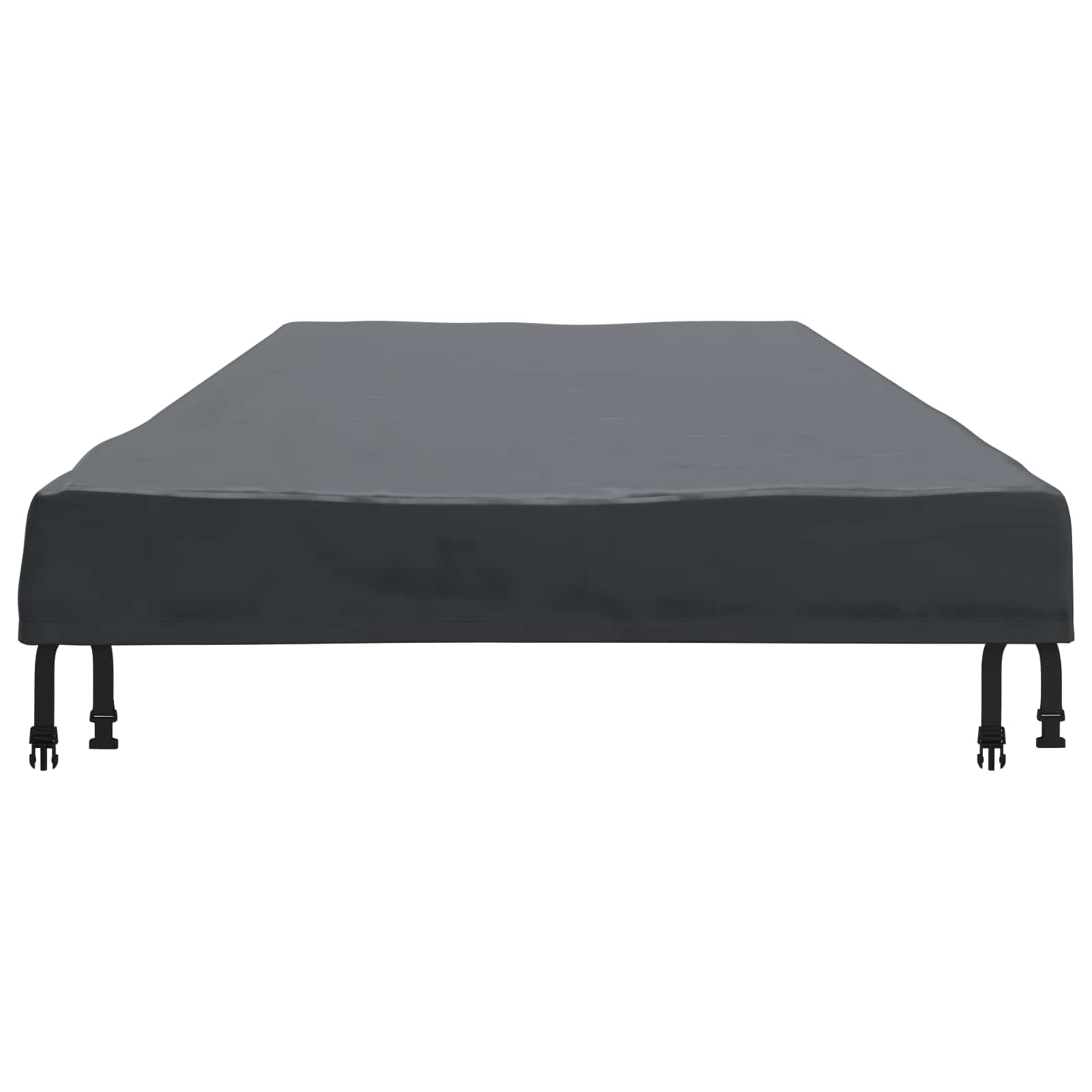vidaXL Pokrowiec na Stół Gładki Czarny 242 x 102 x 15 cm tkanina