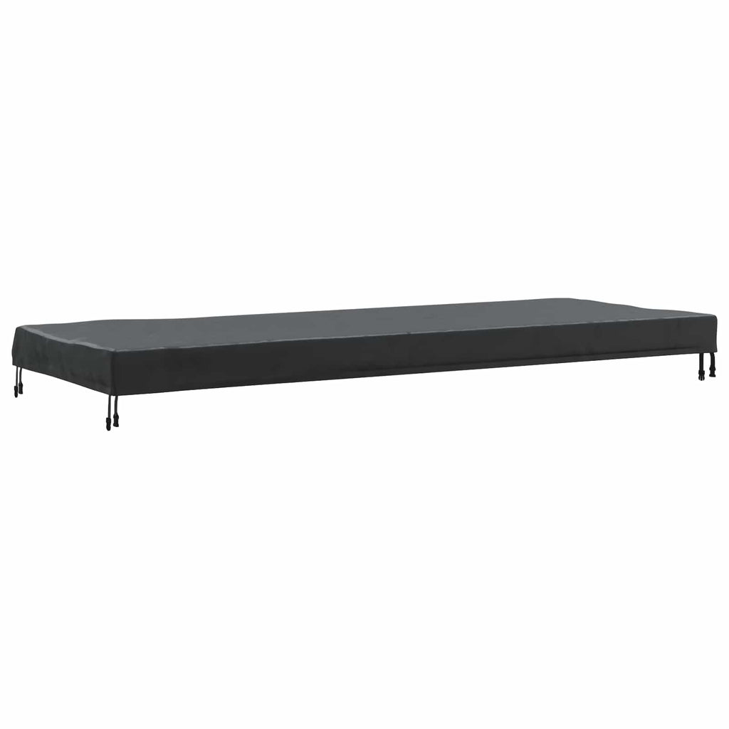 vidaXL Pokrowiec na Stół Gładki Czarny 262 x 102 x 15 cm tkanina