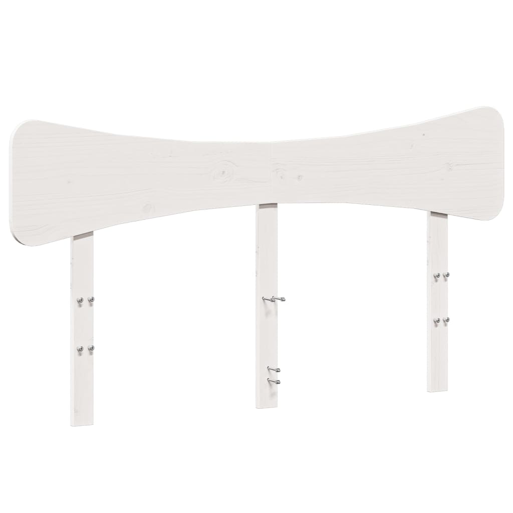 vidaXL Rama łóżka bez materaca, biała, 140x200 cm, lite drewno sosnowe