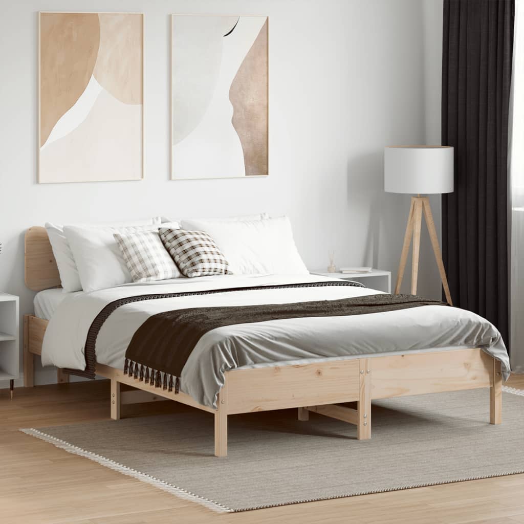 vidaXL Rama łóżka bez materaca, 120x200 cm, lite drewno sosnowe