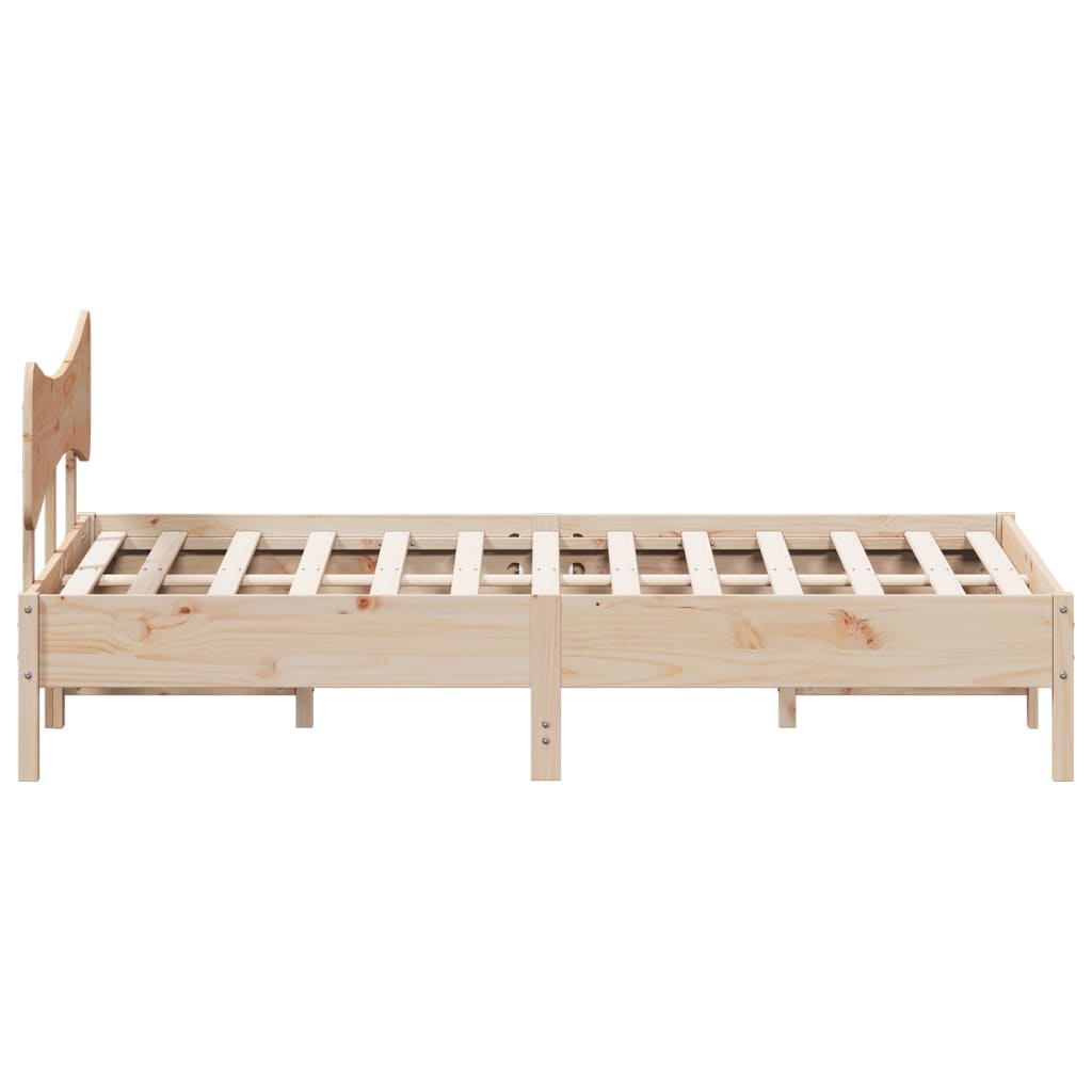 vidaXL Rama łóżka bez materaca, 120x190 cm, lite drewno sosnowe