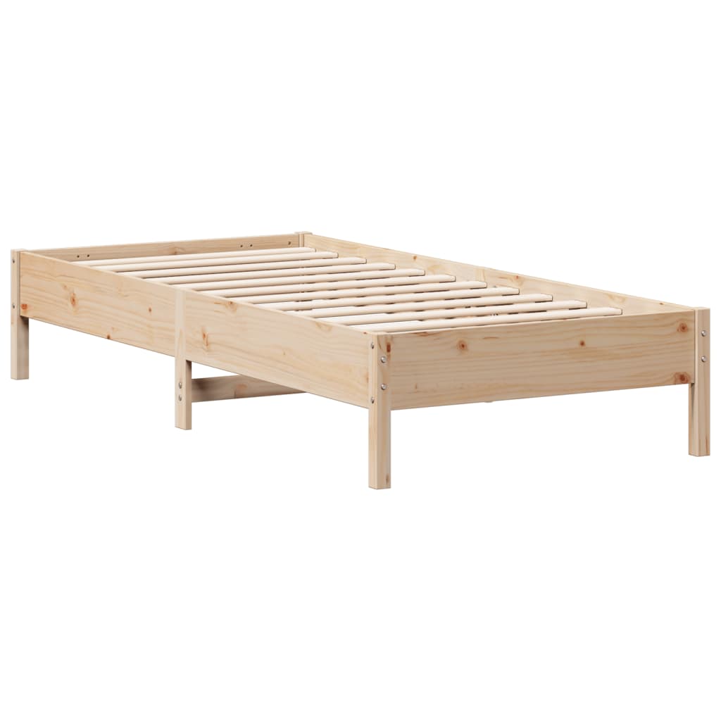 vidaXL Rama łóżka bez materaca, 75x190 cm, lite drewno sosnowe