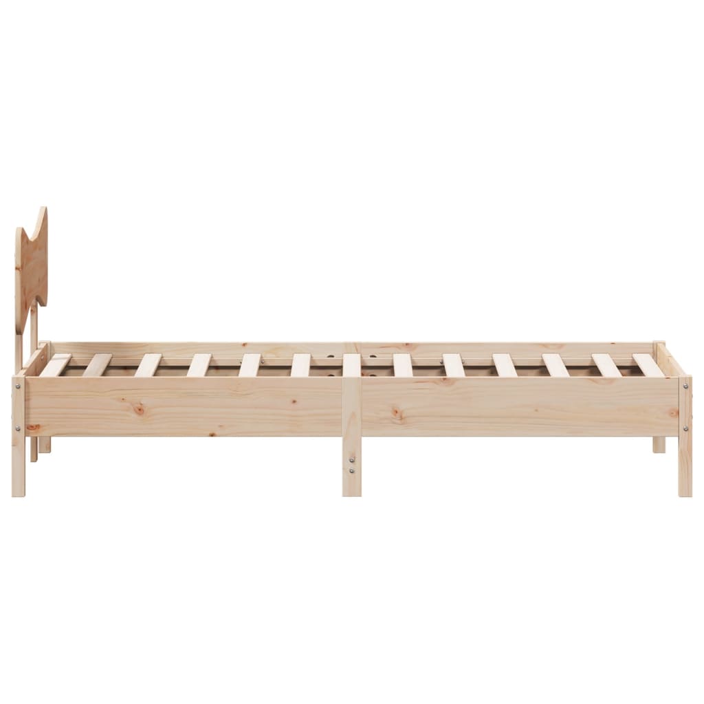 vidaXL Rama łóżka bez materaca, 75x190 cm, lite drewno sosnowe