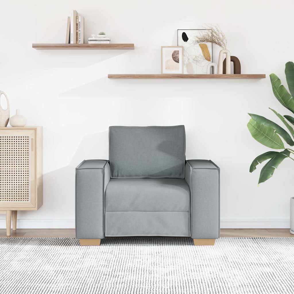 vidaXL Sofa Fotel Jasnoszary 100x78x84 cm Tkanina
