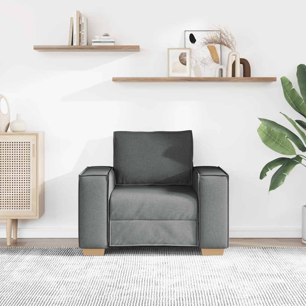 vidaXL Sofa Fotel Ciemnoszary 100x78x84 cm Tkanina