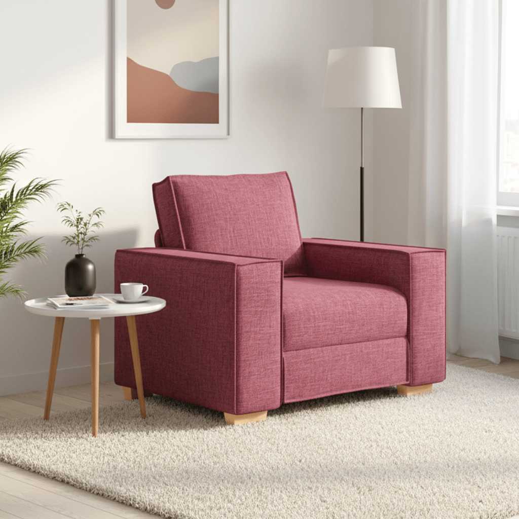 vidaXL Sofa Fotel Wino Czerwone 100x78x84 cm Tkanina