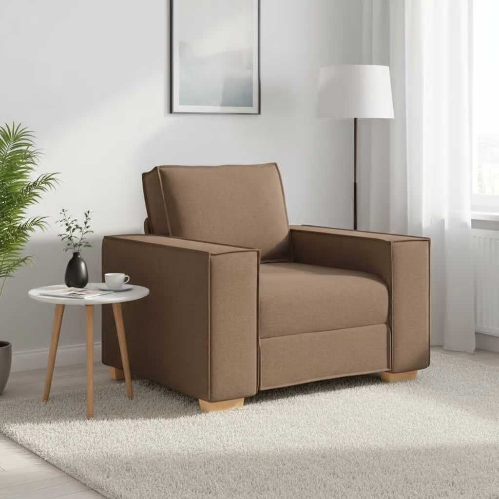 vidaXL Sofa Fotel Brązowy 100x78x84 cm Tkanina