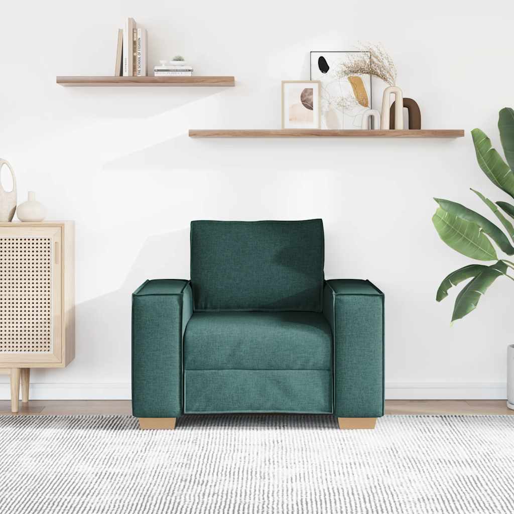 vidaXL Sofa Fotel Ciemnozielony 100x78x84 cm Tkanina