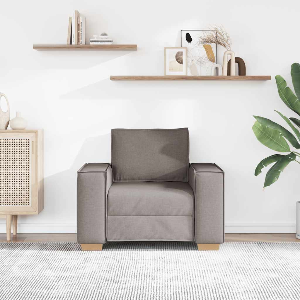 vidaXL Sofa Fotel Taupe 100x78x84 cm Tkanina