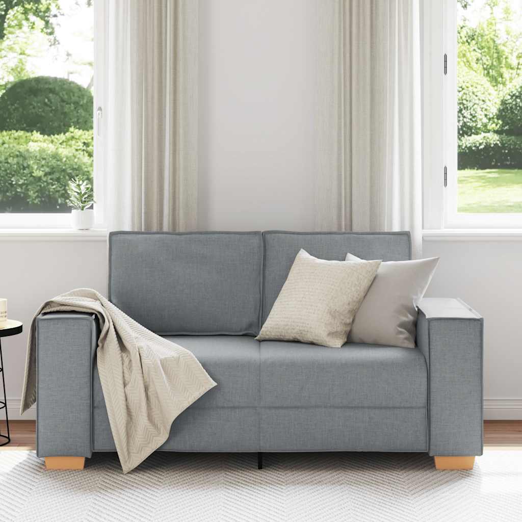 vidaXL Sofa 2-osobowa Jasnoszara 160x78x84 cm Tkanina