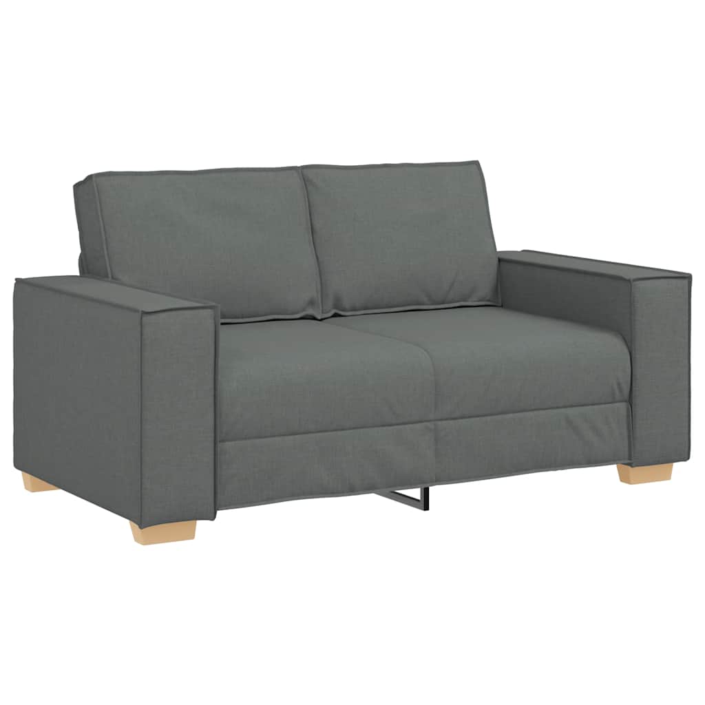 vidaXL Sofa 2-osobowa Ciemnoszara 160x78x84 cm Tkanina
