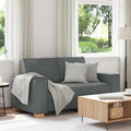 vidaXL Sofa 2-osobowa Ciemnoszara 160x78x84 cm Tkanina