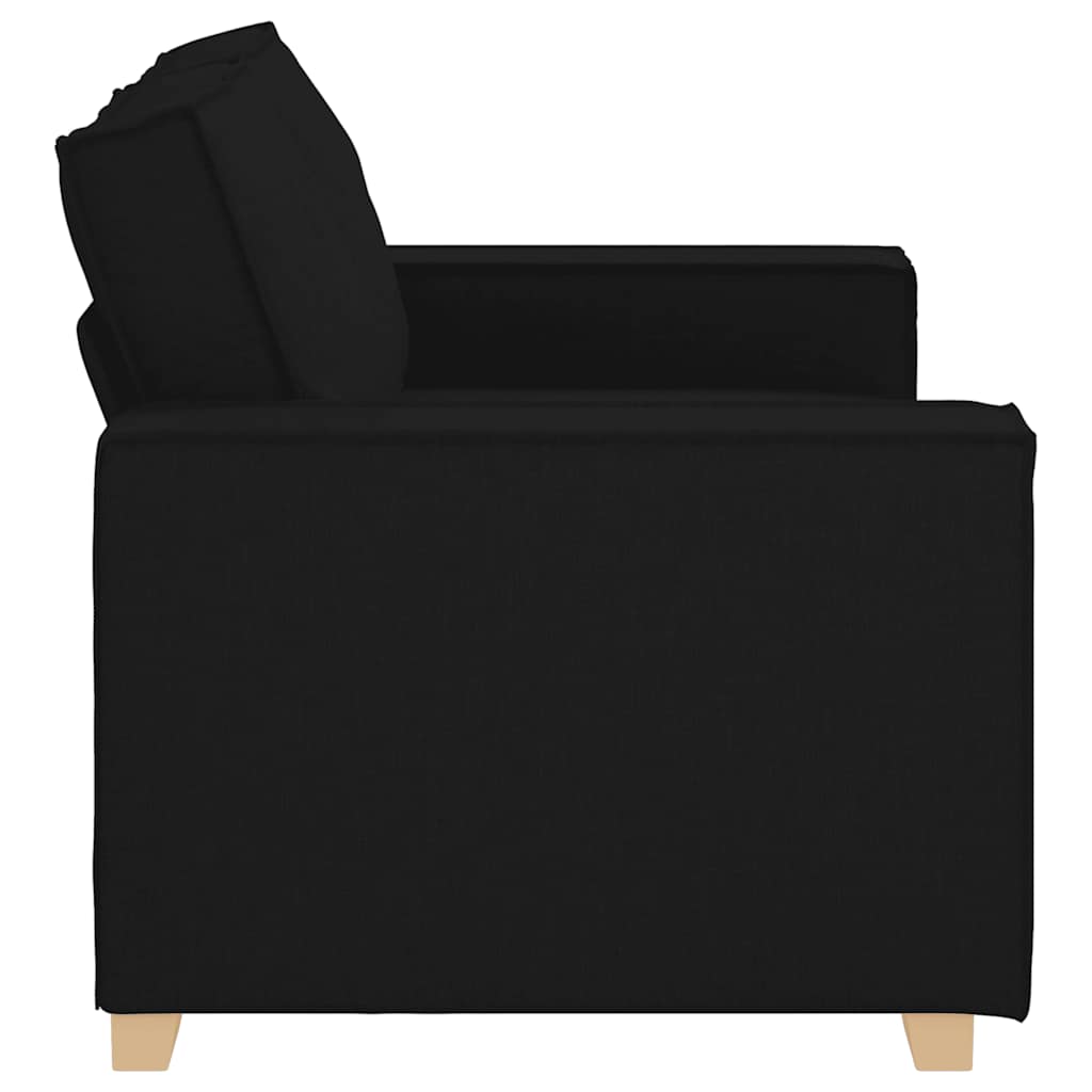 vidaXL Sofa 2-osobowa Czarna 160x78x84 cm Tkanina