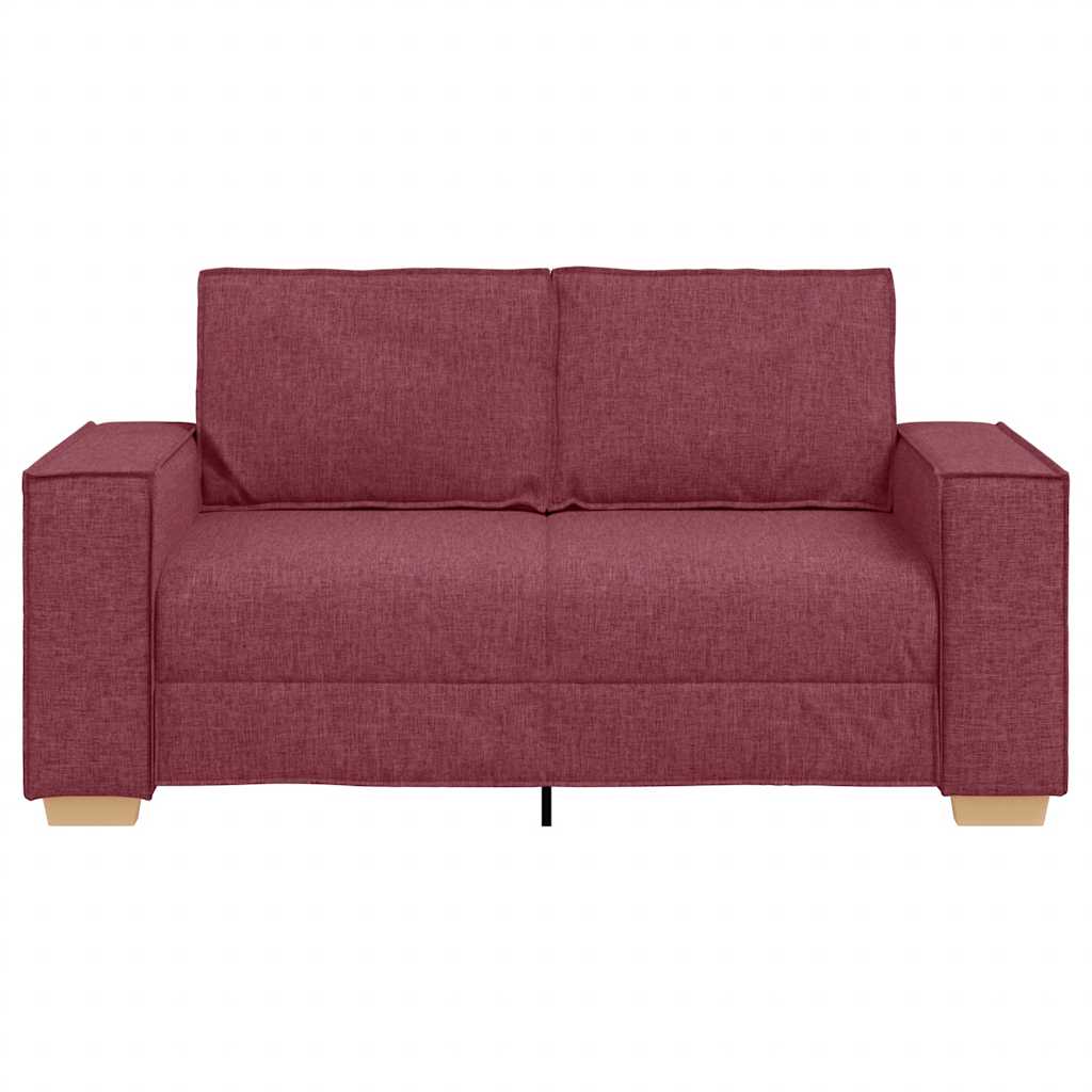 vidaXL Sofa 2-osobowa w kolorze czerwonego wina 160x78x84 cm Tkanina