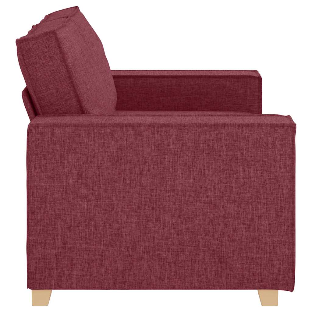vidaXL Sofa 2-osobowa w kolorze czerwonego wina 160x78x84 cm Tkanina