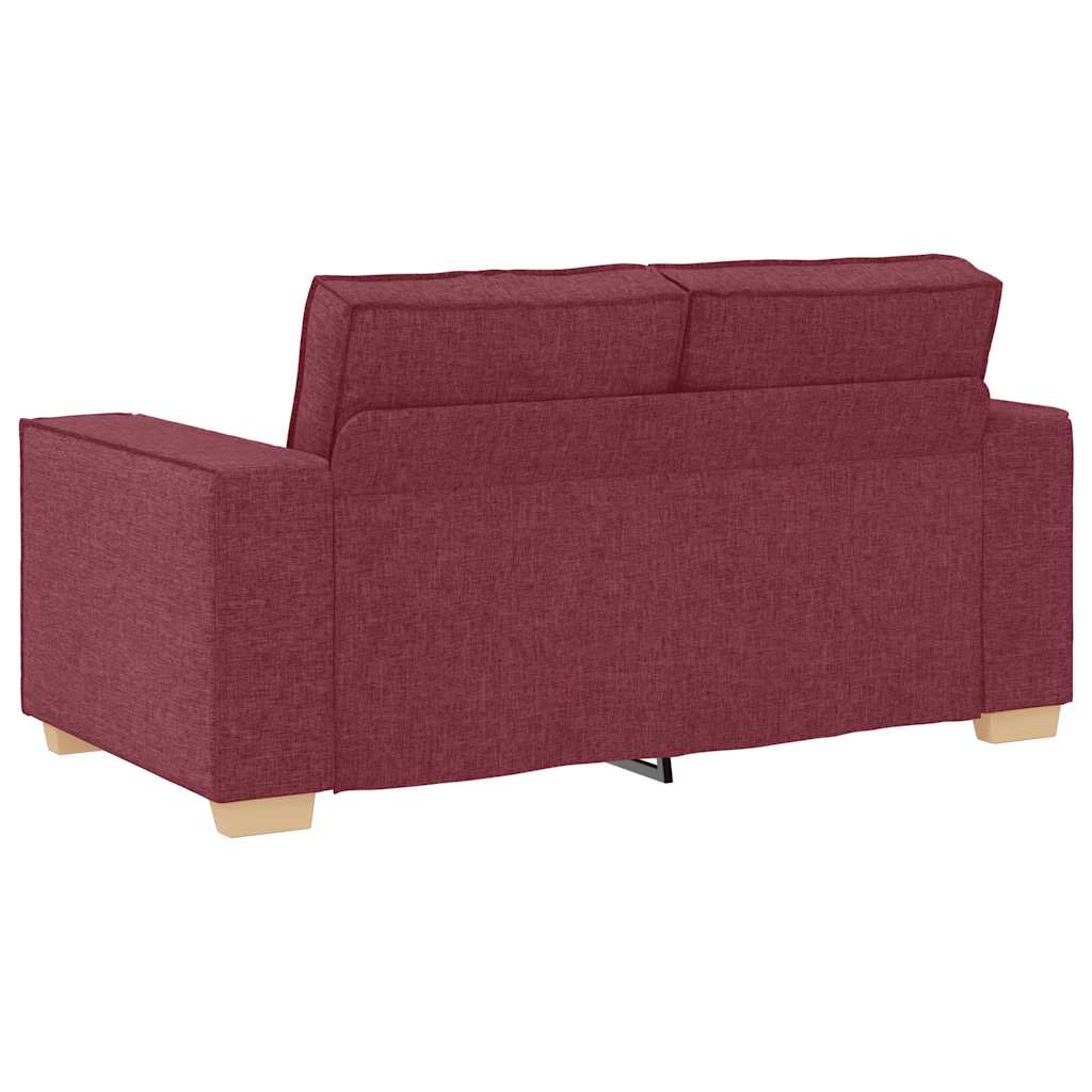 vidaXL Sofa 2-osobowa w kolorze czerwonego wina 160x78x84 cm Tkanina