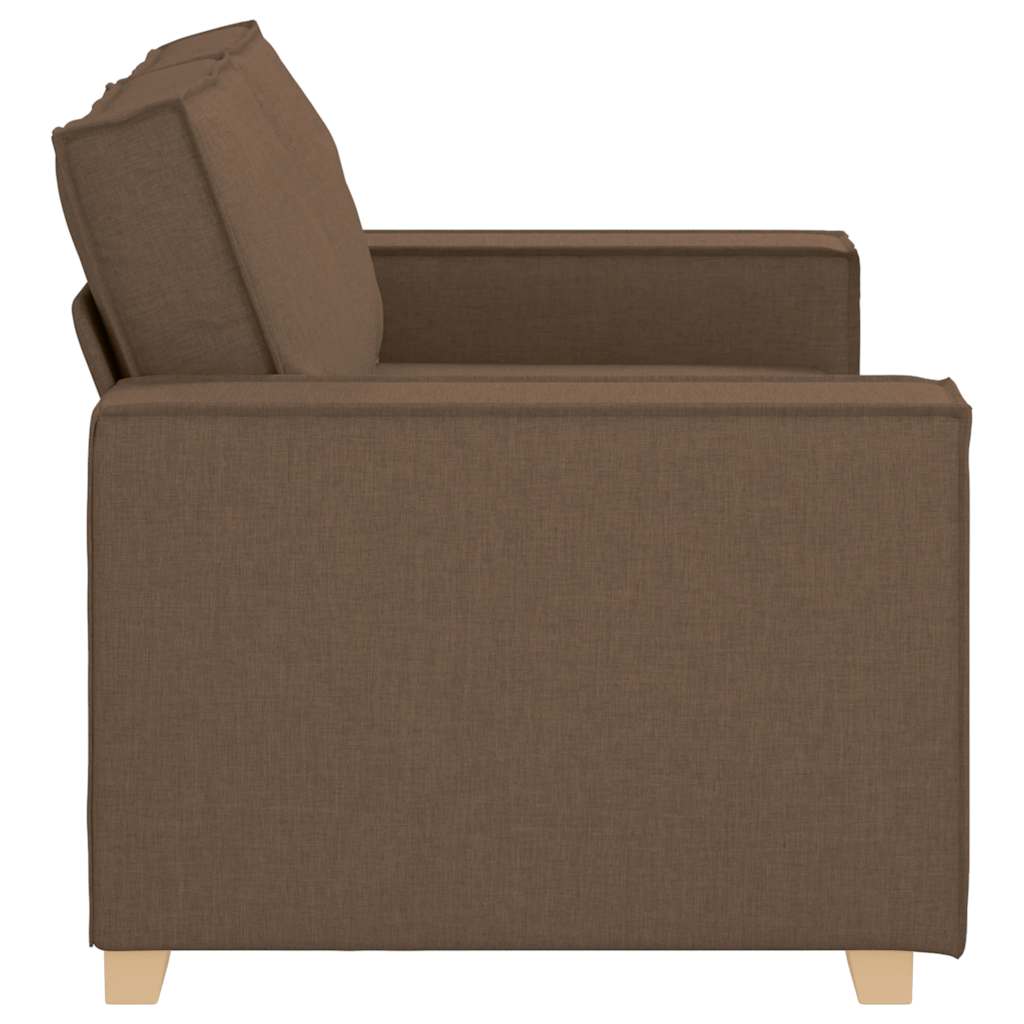 vidaXL Sofa 2-osobowa brązowa 160x78x84 cm tkanina
