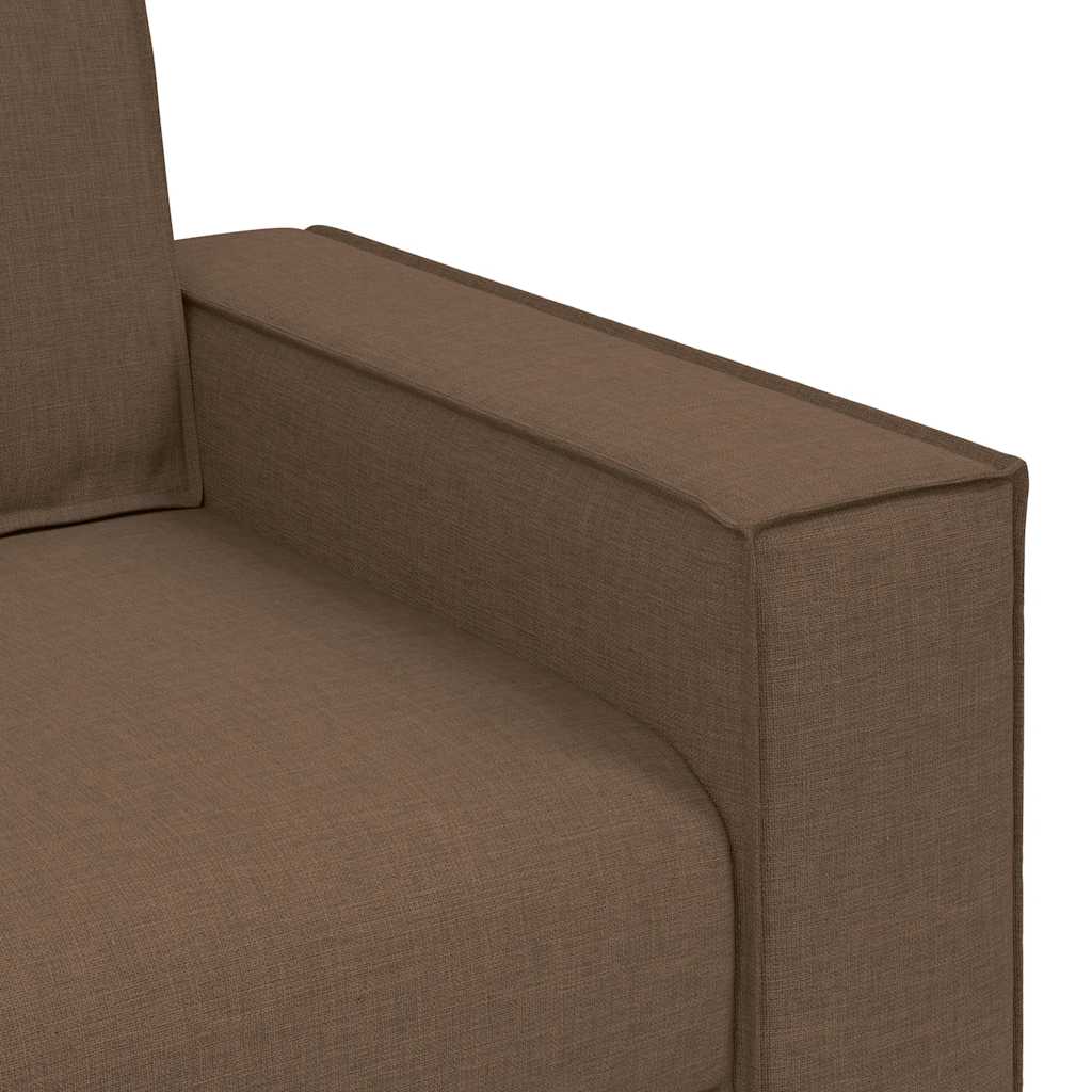 vidaXL Sofa 2-osobowa brązowa 160x78x84 cm tkanina