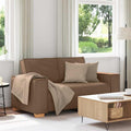 vidaXL Sofa 2-osobowa brązowa 160x78x84 cm tkanina