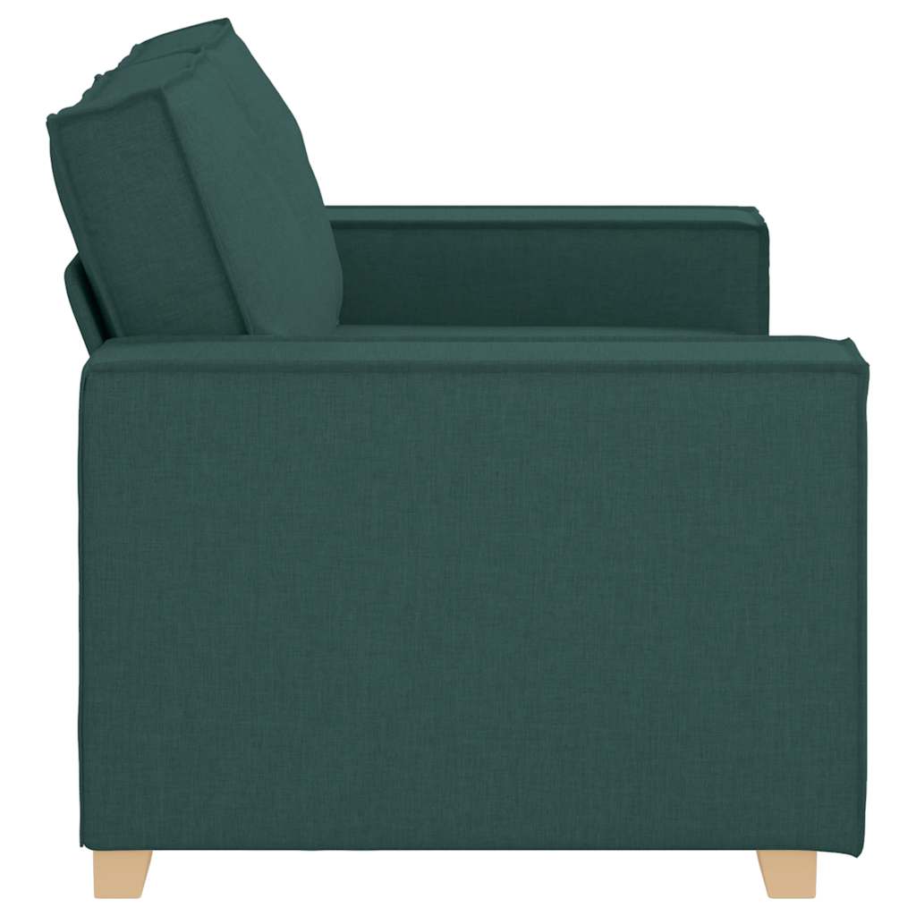 vidaXL Sofa 2-osobowa Ciemnozielona 160x78x84 cm Tkanina