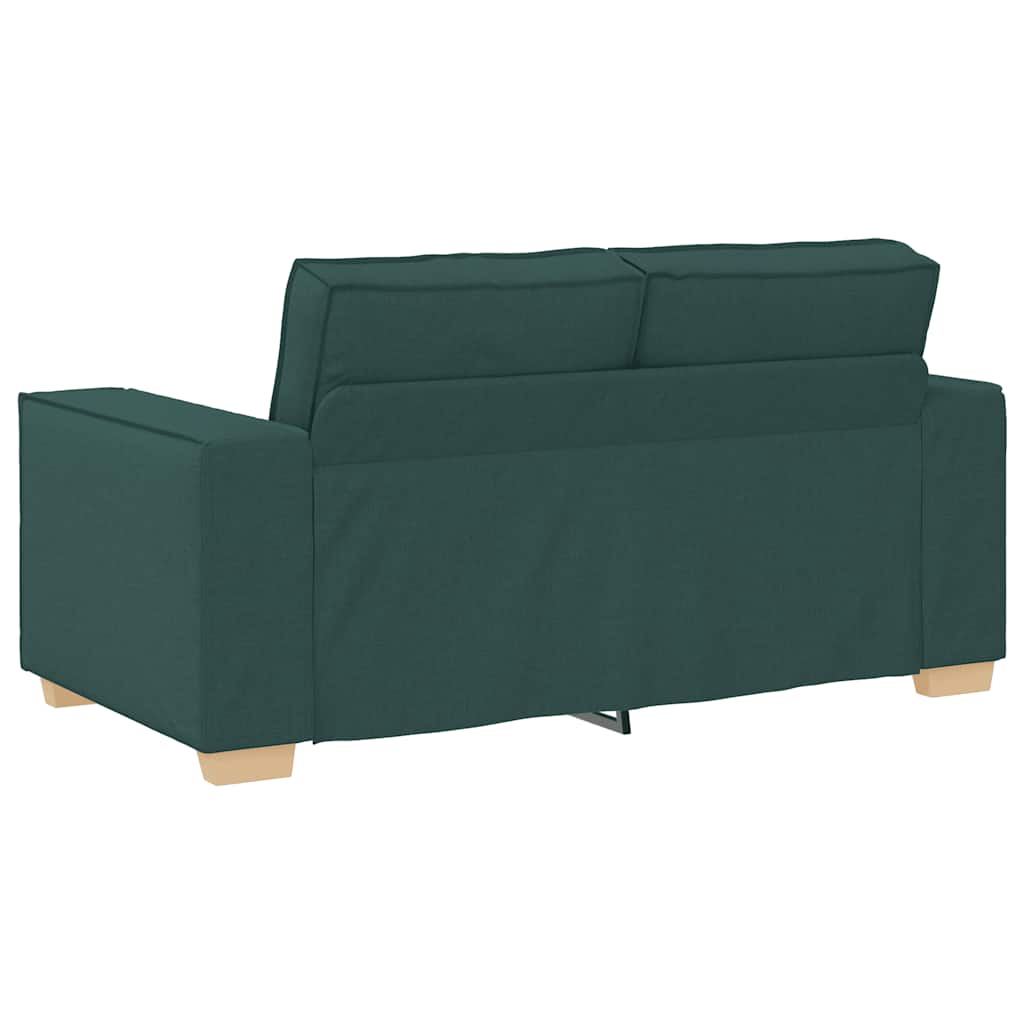 vidaXL Sofa 2-osobowa Ciemnozielona 160x78x84 cm Tkanina