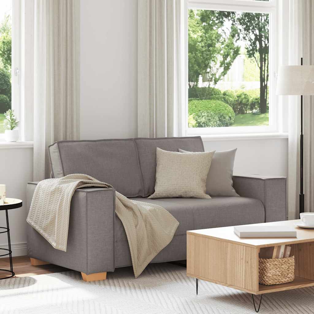vidaXL Sofa 2-osobowa Taupe 160x78x84 cm Tkanina