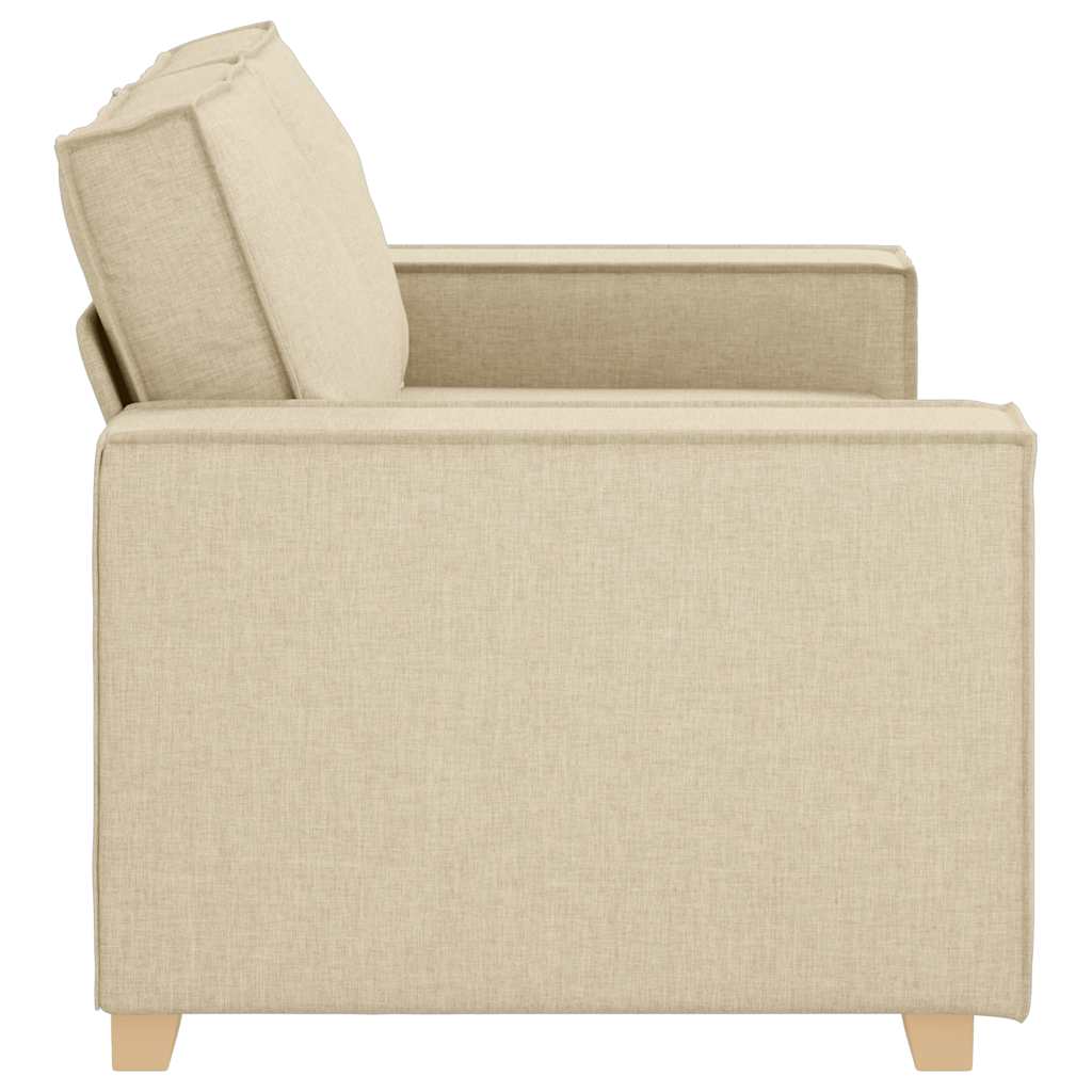 vidaXL Sofa 2-osobowa kremowa 160x78x84 cm Tkanina