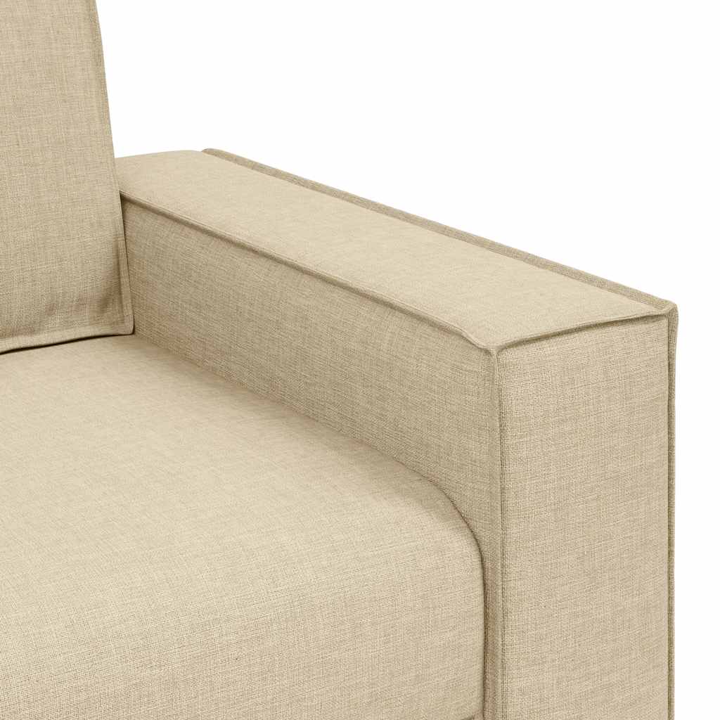 vidaXL Sofa 2-osobowa kremowa 160x78x84 cm Tkanina