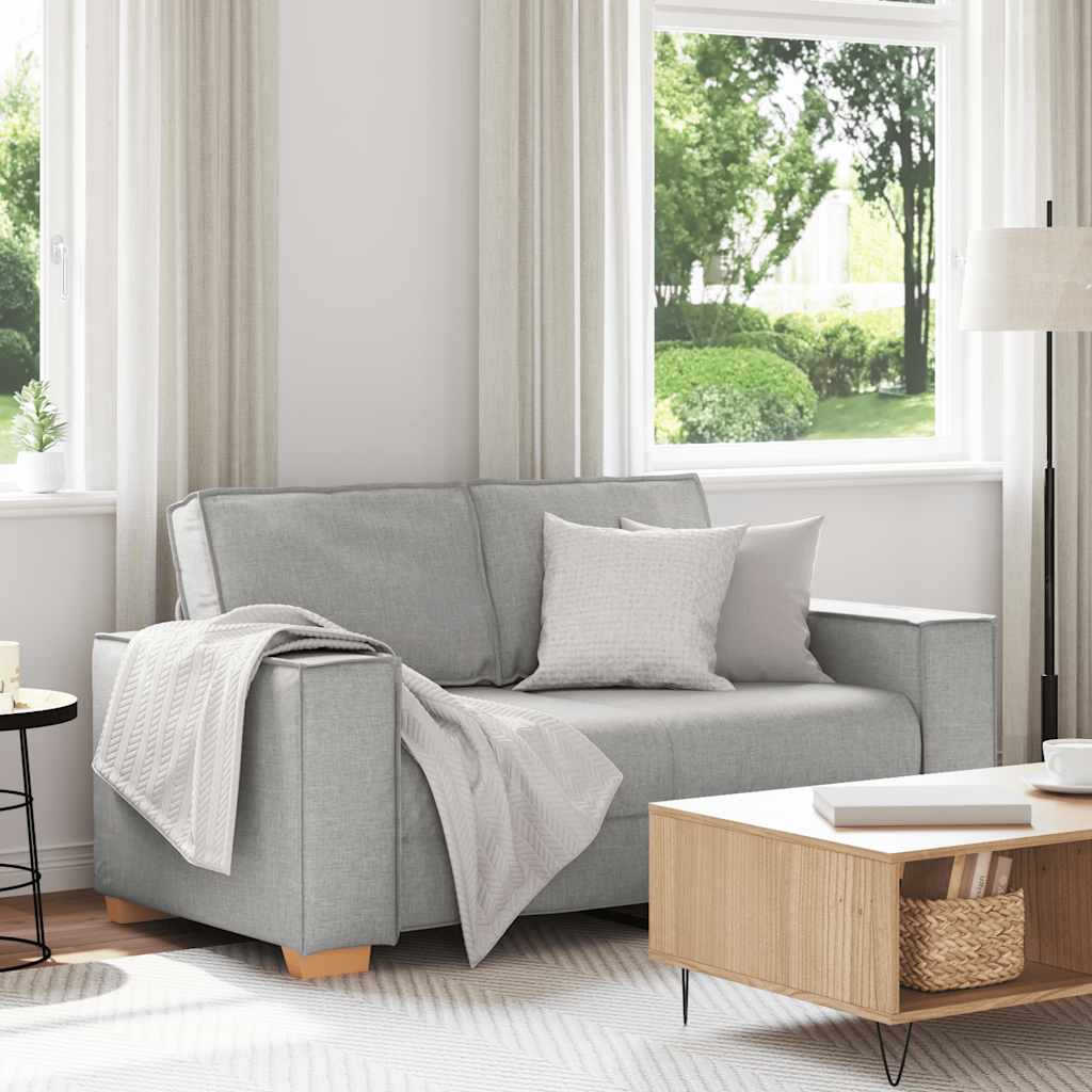 vidaXL Sofa 2-osobowa Cloud Grey 160x78x84 cm Tkanina