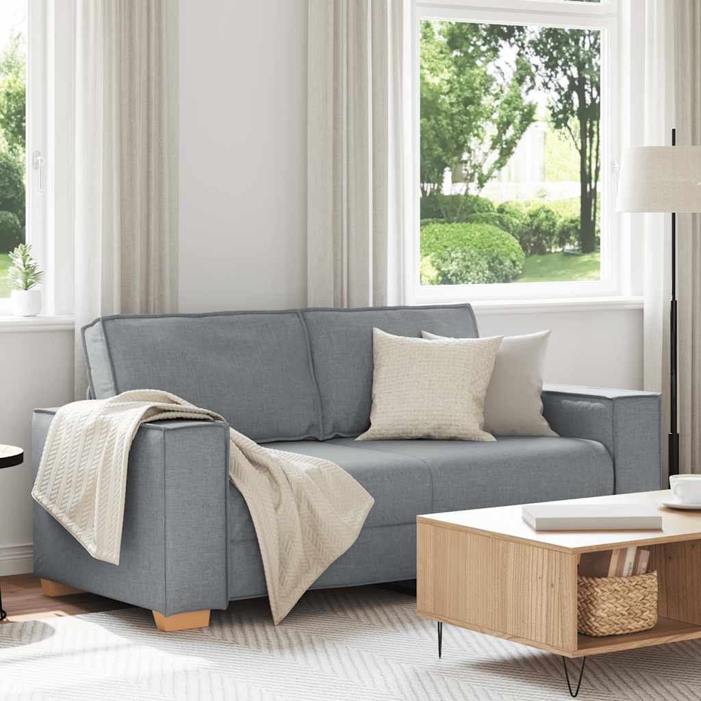vidaXL Sofa 2-osobowa Jasnoszara 180x78x84 cm Tkanina