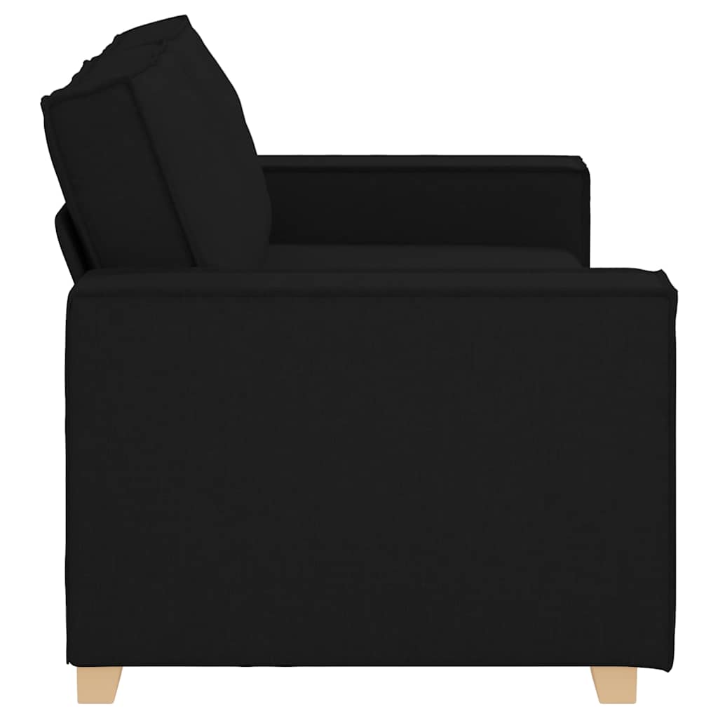 vidaXL Sofa 2-osobowa Czarna 180x78x84 cm Tkanina