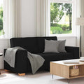 vidaXL Sofa 2-osobowa Czarna 180x78x84 cm Tkanina