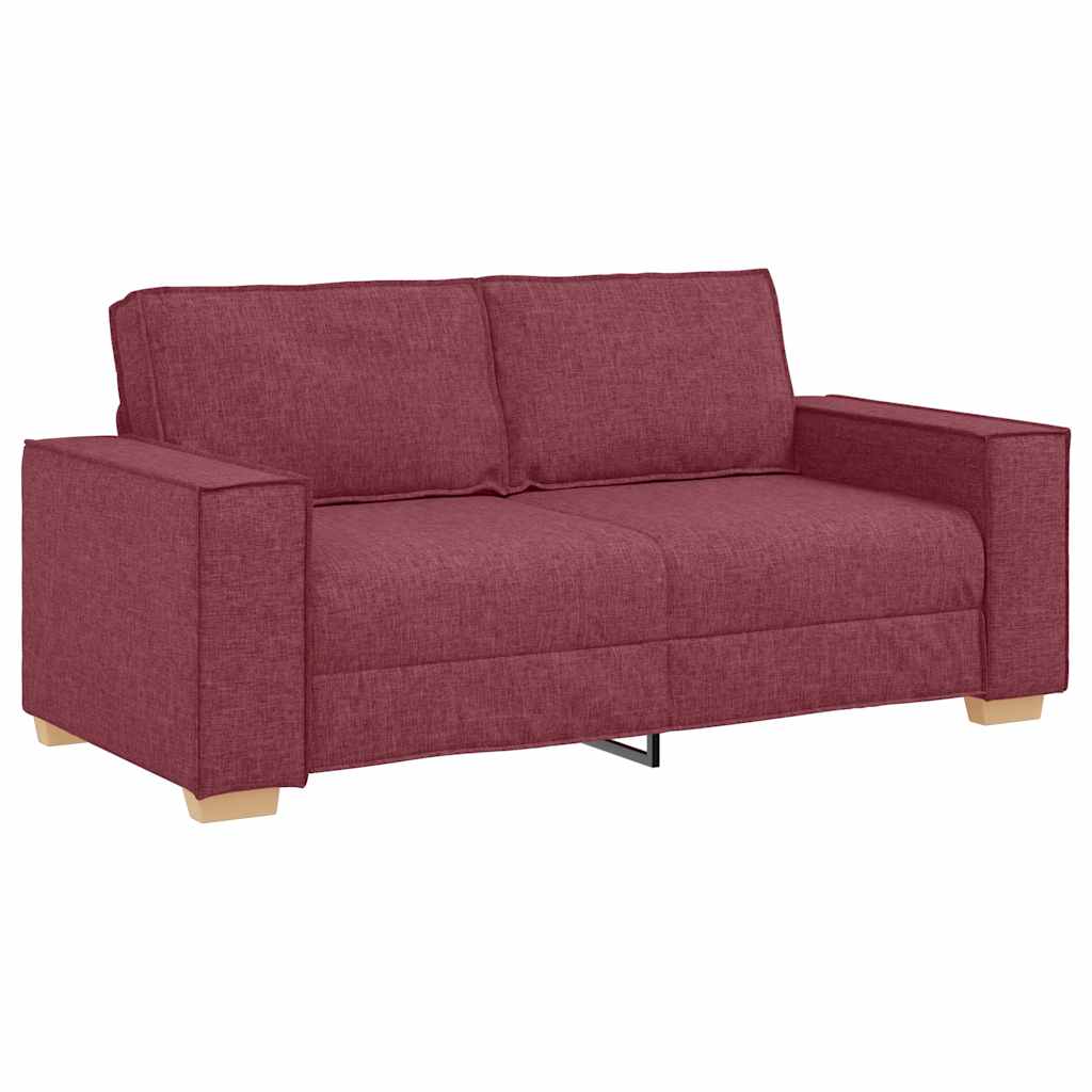 vidaXL Sofa 2-osobowa w kolorze czerwonego wina 180x78x84 cm Tkanina
