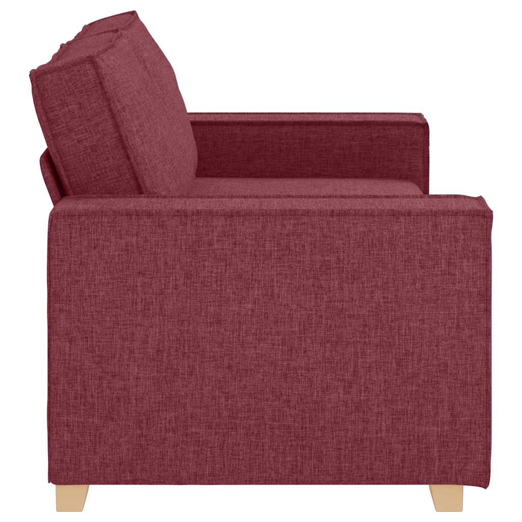 vidaXL Sofa 2-osobowa w kolorze czerwonego wina 180x78x84 cm Tkanina
