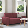 vidaXL Sofa 2-osobowa w kolorze czerwonego wina 180x78x84 cm Tkanina