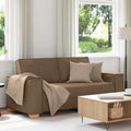vidaXL Sofa 2-osobowa brązowa 180x78x84 cm tkanina