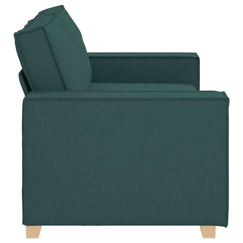 vidaXL Sofa 2-osobowa Ciemnozielona 180x78x84 cm Tkanina