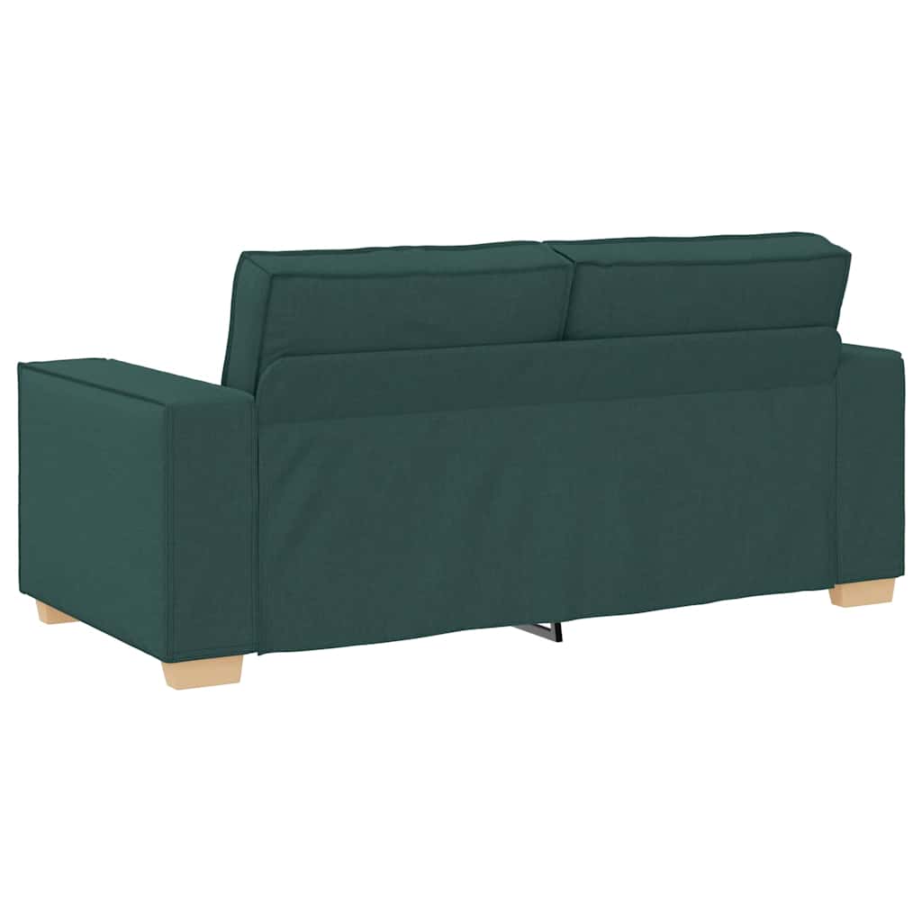 vidaXL Sofa 2-osobowa Ciemnozielona 180x78x84 cm Tkanina