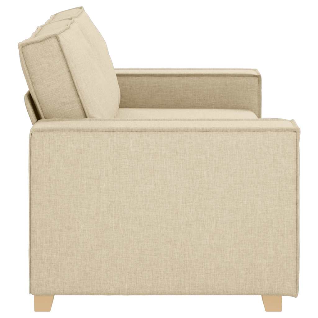 vidaXL Sofa 2-osobowa kremowa 180x78x84 cm Tkanina